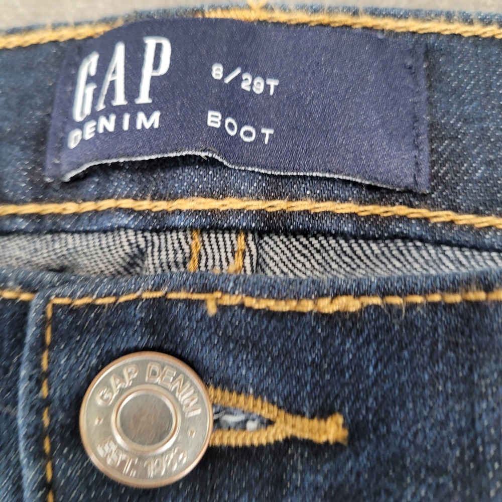 Gap Denim Womens 8/29T Bootcut Jeans Dark Wash Stretch Tall 8 29 Long New - Picture 3 of 9